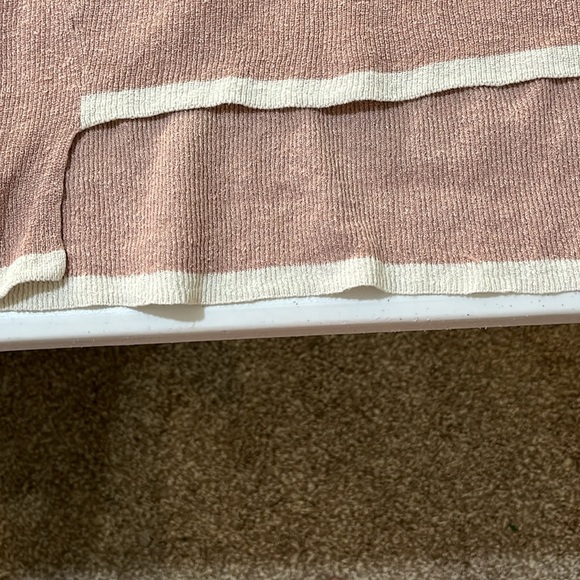 Eileen Fisher Tunic with high low hem, XL, Dusty Rose and Cream, Linen - Picture 3 of 4